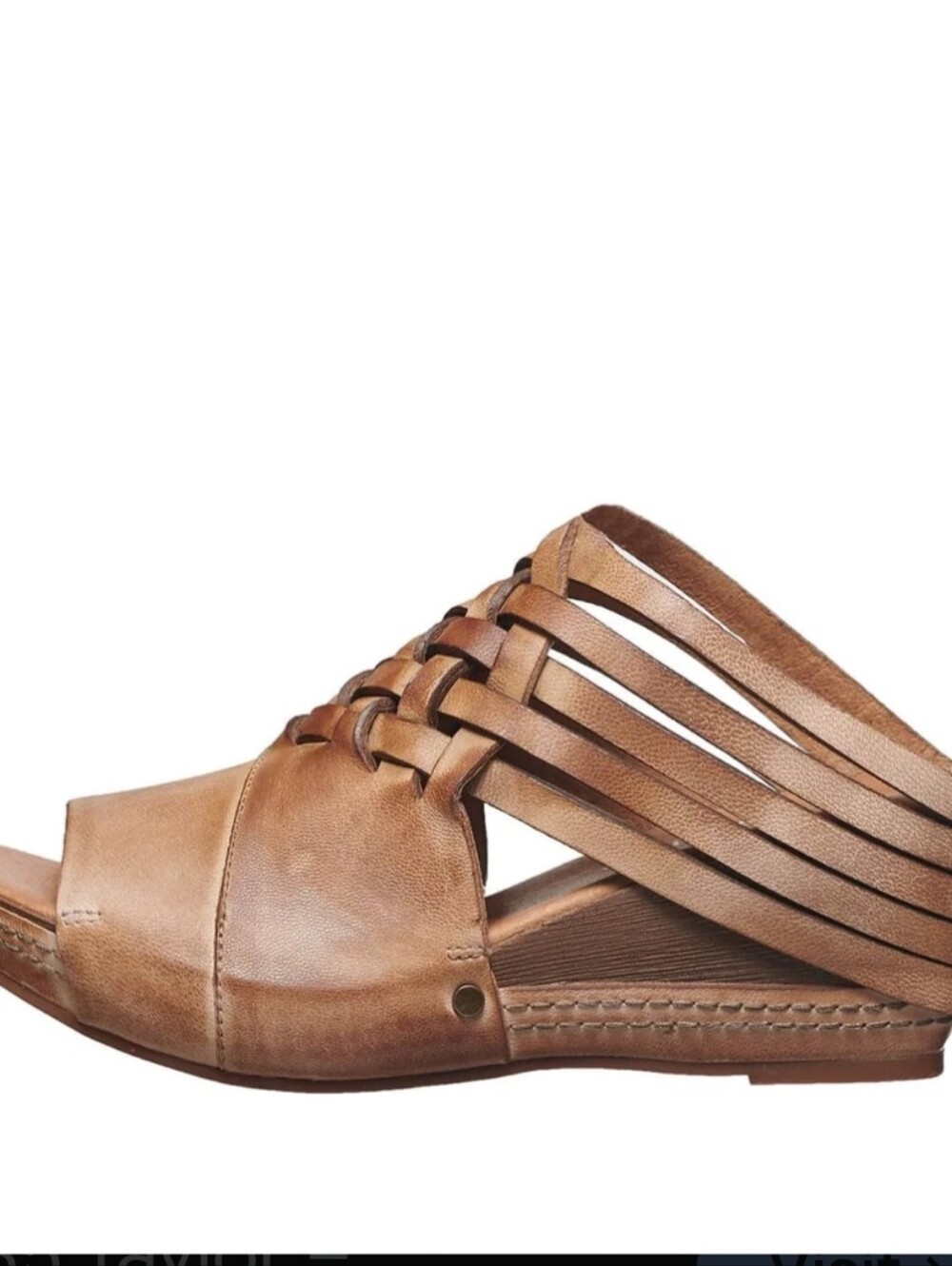 Antelope Metallic Bronze Woven Peep-Toe Wedges